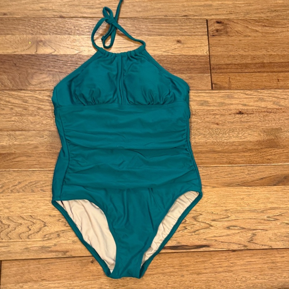 Teal Women’s Kona Sol One Piece Halter Swimsuit